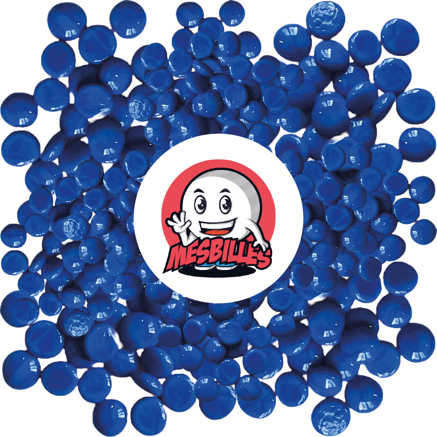 1 Bille Plate Perle Bleu-Nuit 18 mm