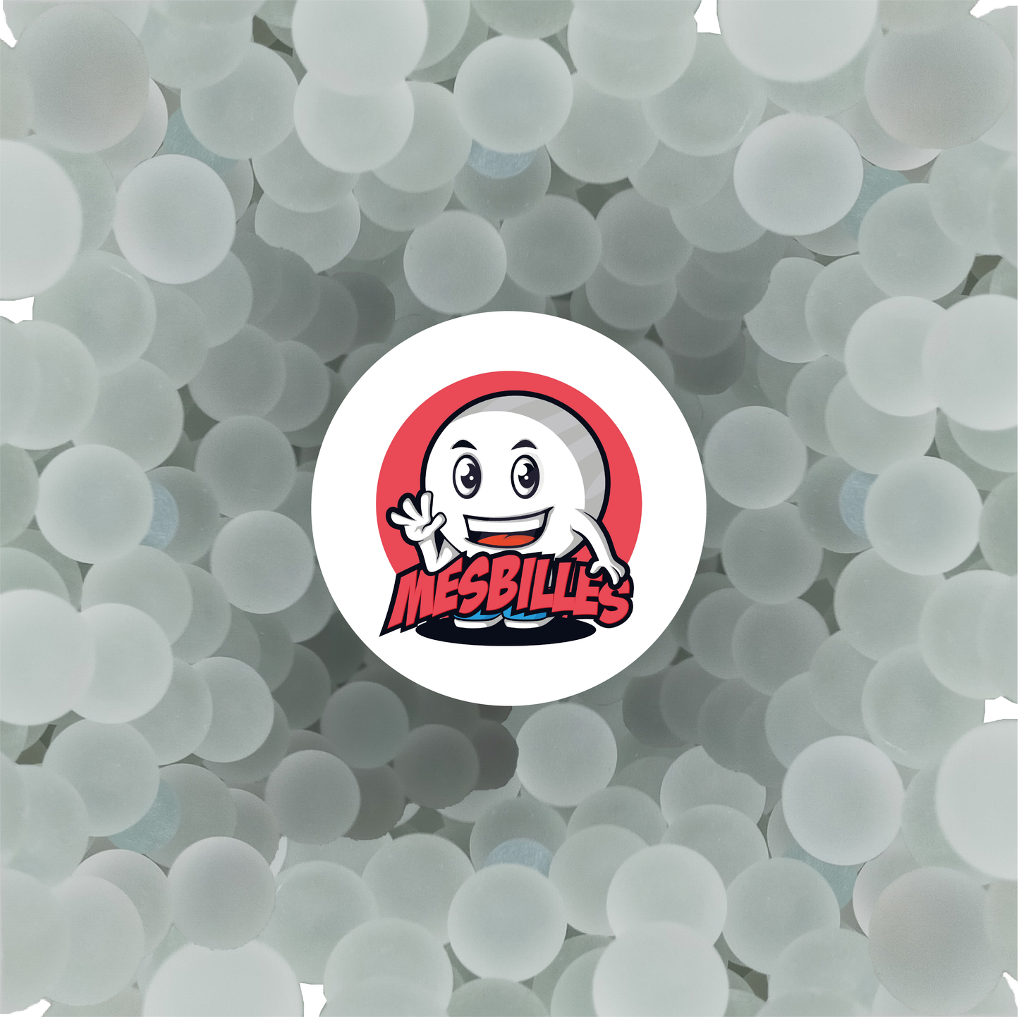 1 Bille Cristal Givrée 40 mm Verre de Bohème