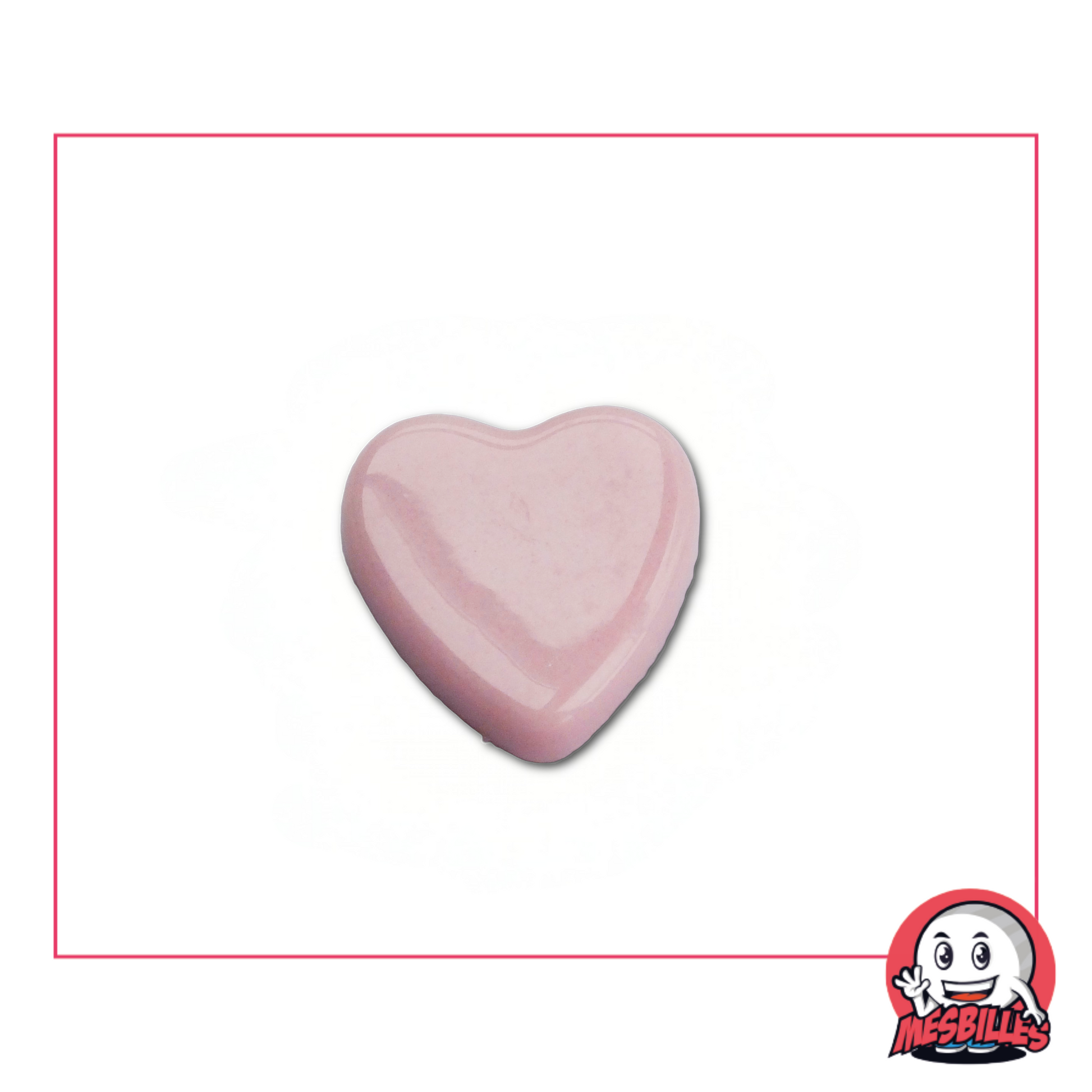 1 Bille Coeur Perle Rose extra plate
