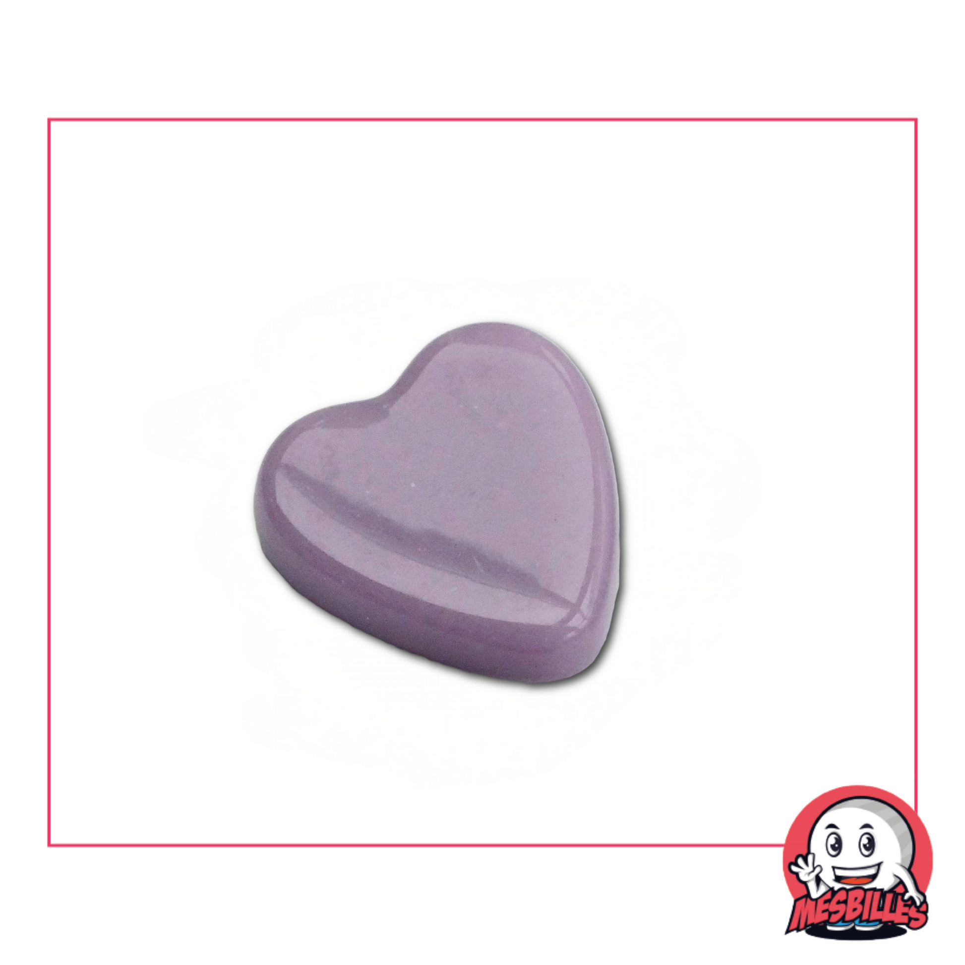 1 Bille Coeur Violet Perle extra plate
