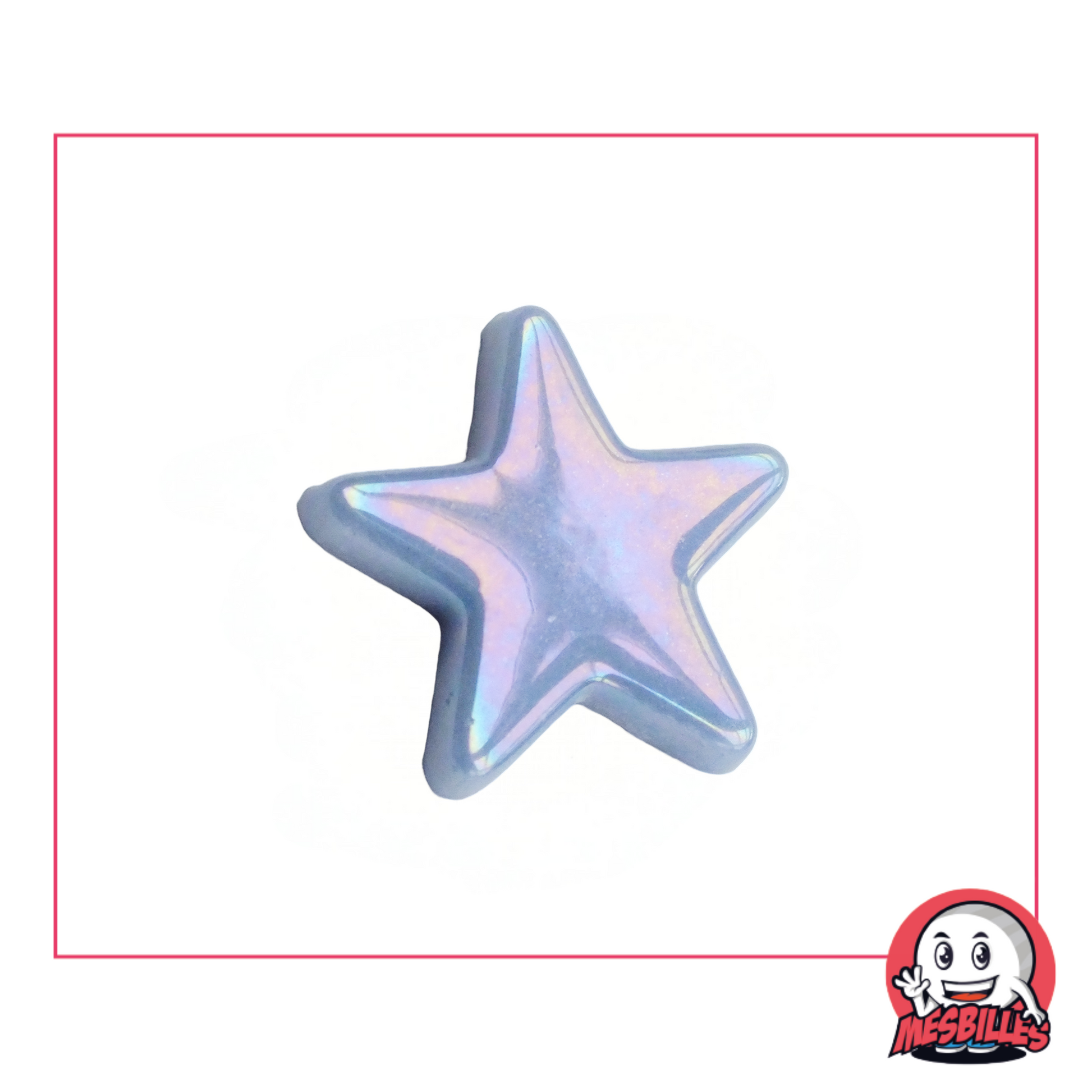 1 Bille étoile Glossy Bleu extra plate