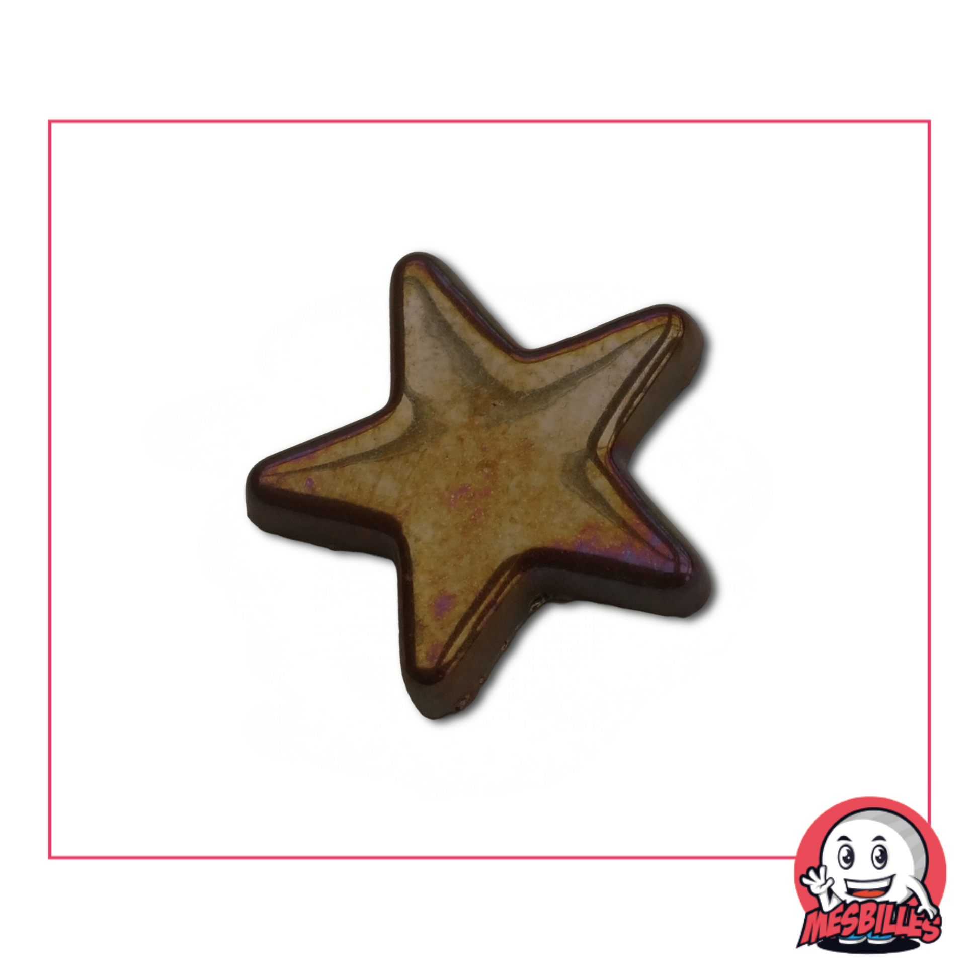 1 Bille étoile Glossy Chocolat extra plate