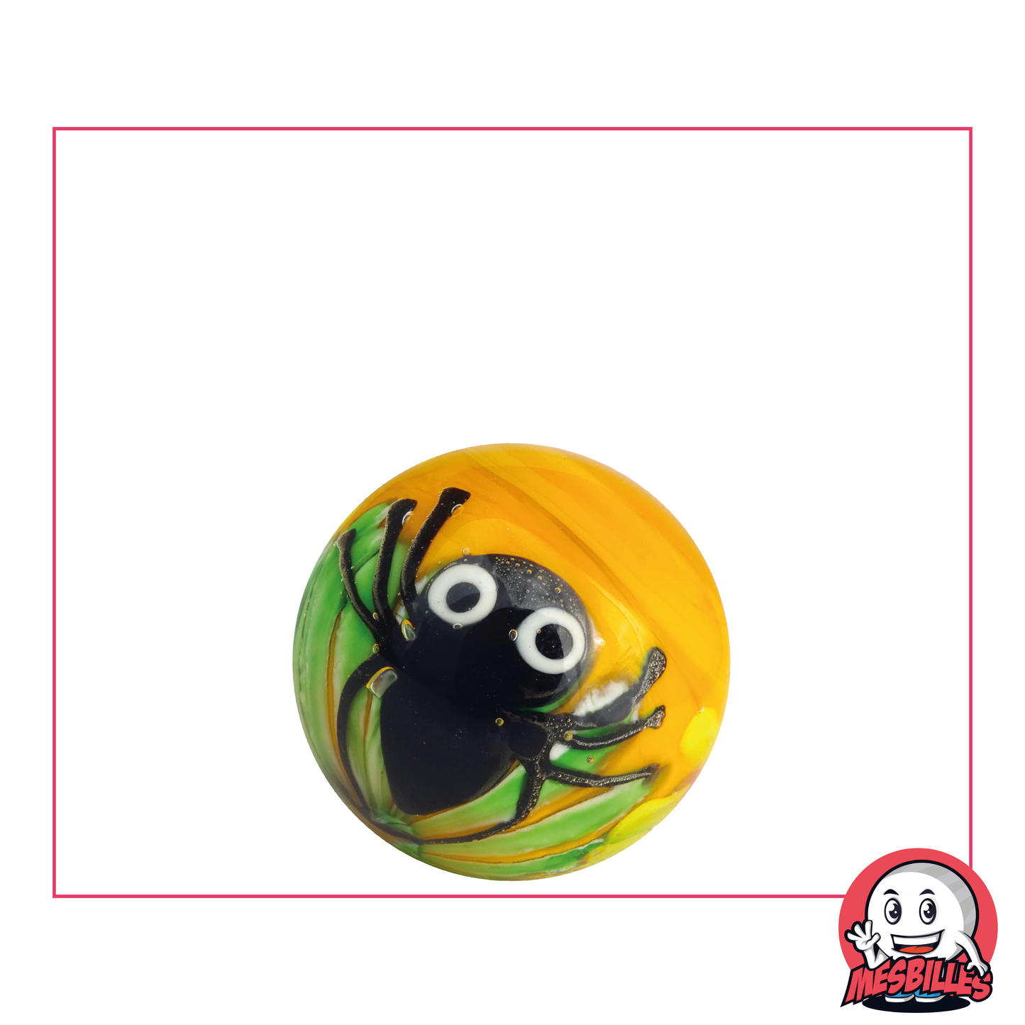 1 Bille Art Araignée 22 mm