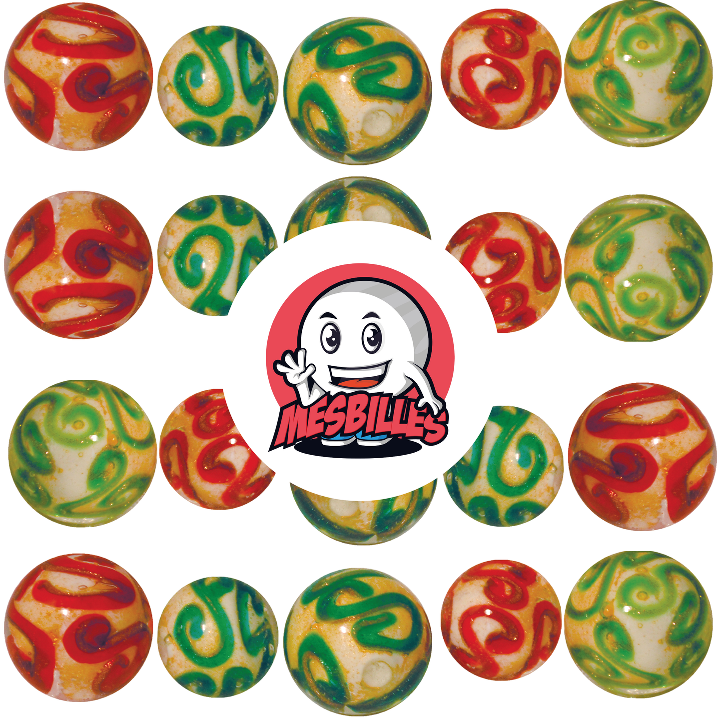 1 Bille Art Bijoux Vert Nuit 22 mm