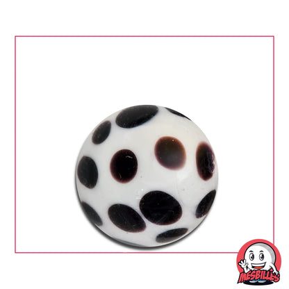 Bille art dalmatien 22 mm noire et blanche à pois vendue à l’unité