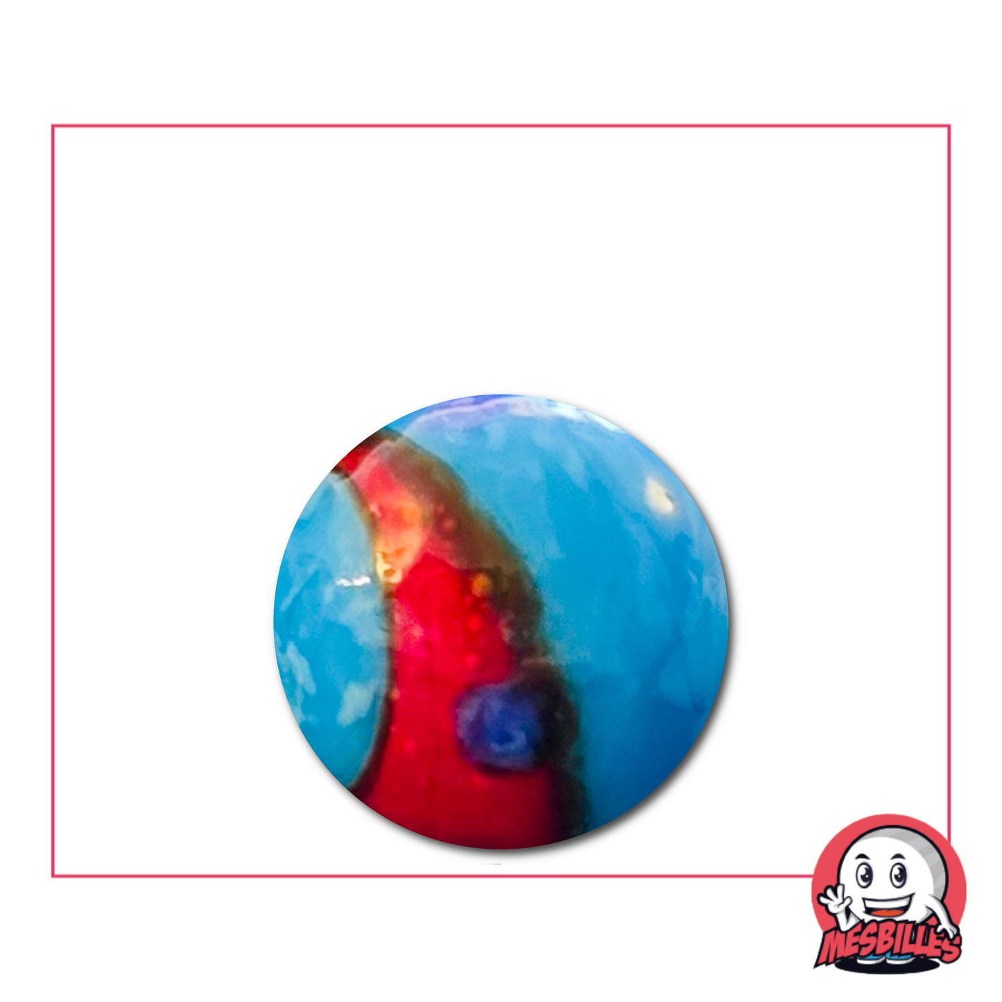Biglia Big Bang blu e rossa 16 mm – esplosione visiva di colori intensi