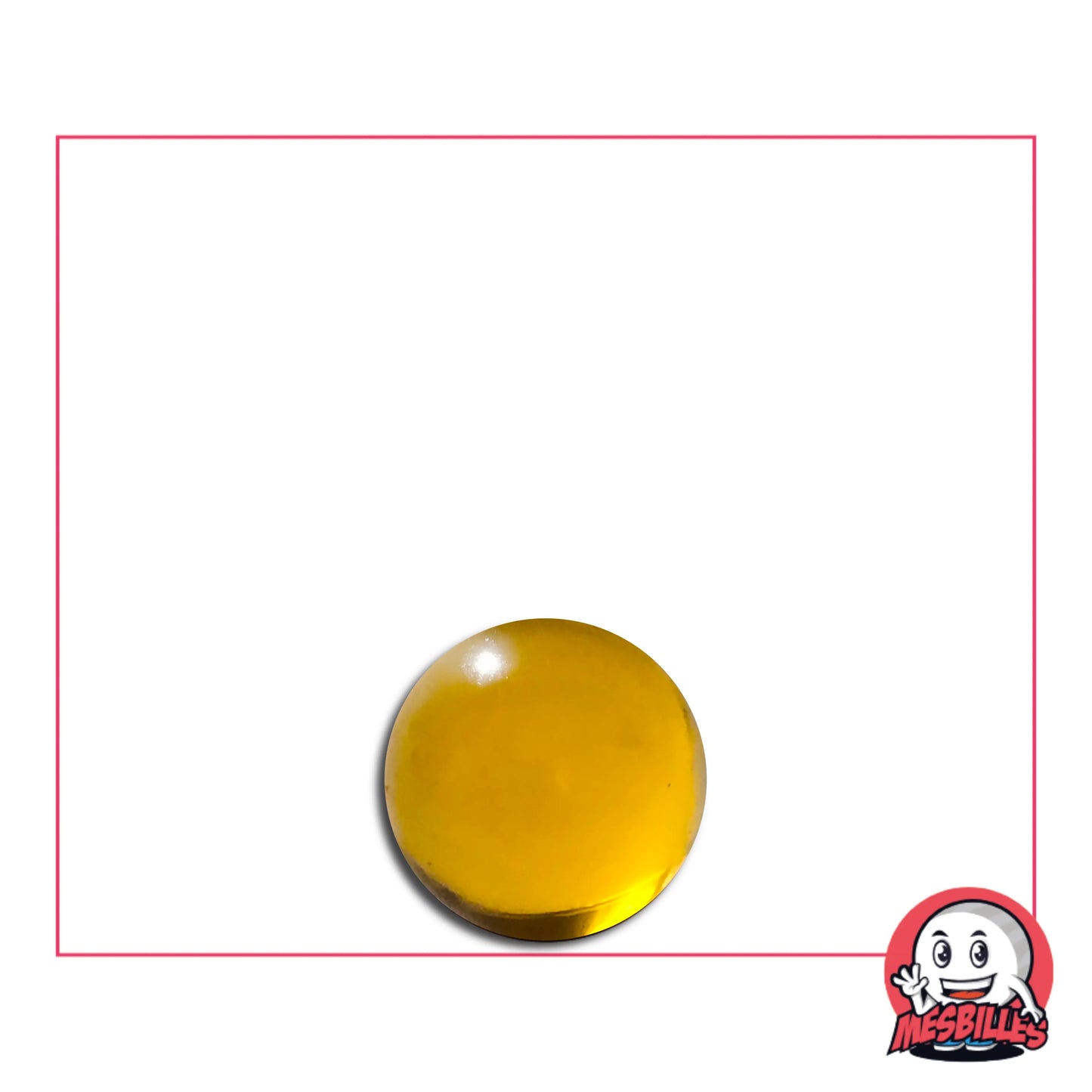Toute petite Bille de 6 mm de Diamètre, en Cristal de bohême de couleur Ambre et Translucide.