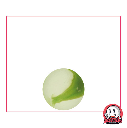 MesBilles  - Bille en verre Dépoli, Bille Givré striée de Vert 14 mm