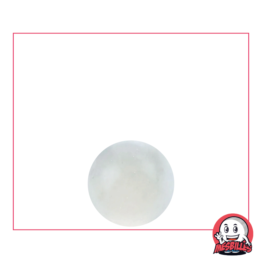 Bille Loupe en verre translucide de couleur cristal - 14 mm - MesBilles
