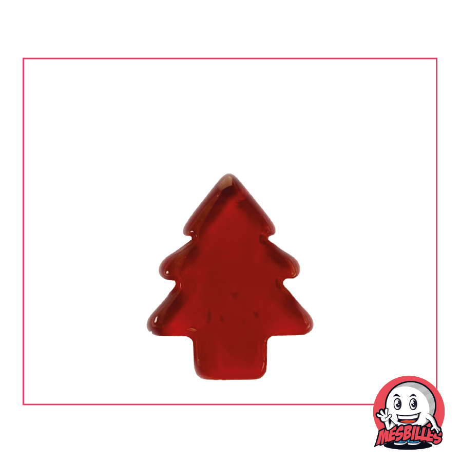 Biglia Extra-Piatta Abete Rosso in Vetro Traslucido - Decorazione e Gioco Festivo - MieiBiglie