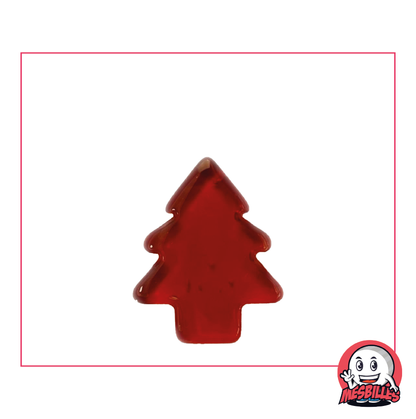 Biglia Extra-Piatta Abete Rosso in Vetro Traslucido - Decorazione e Gioco Festivo - MieiBiglie
