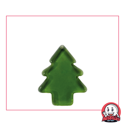 Biglia Extra-Piatta Abete Verde in Vetro Traslucido - Decorazione e Gioco Naturale - MieiBiglie