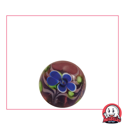 1 Bille Art Florale Violette 16 mm