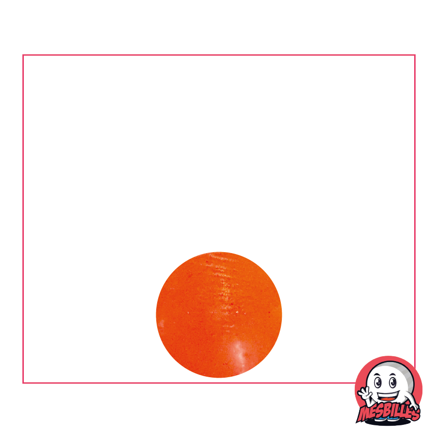 1 Bille verre de bohème Loupe Orange 06 mm