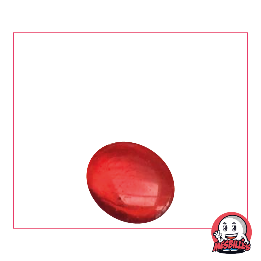 1 Bille Plate Loupe Rouge 18 mm