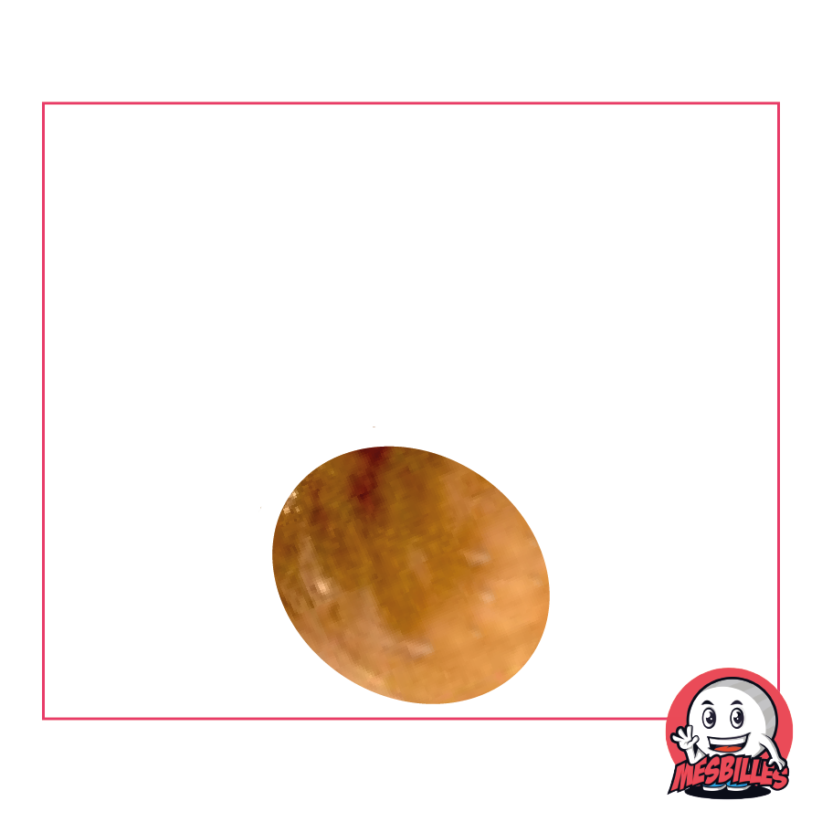 1 Bille Plate Irisé Pêche 18 mm