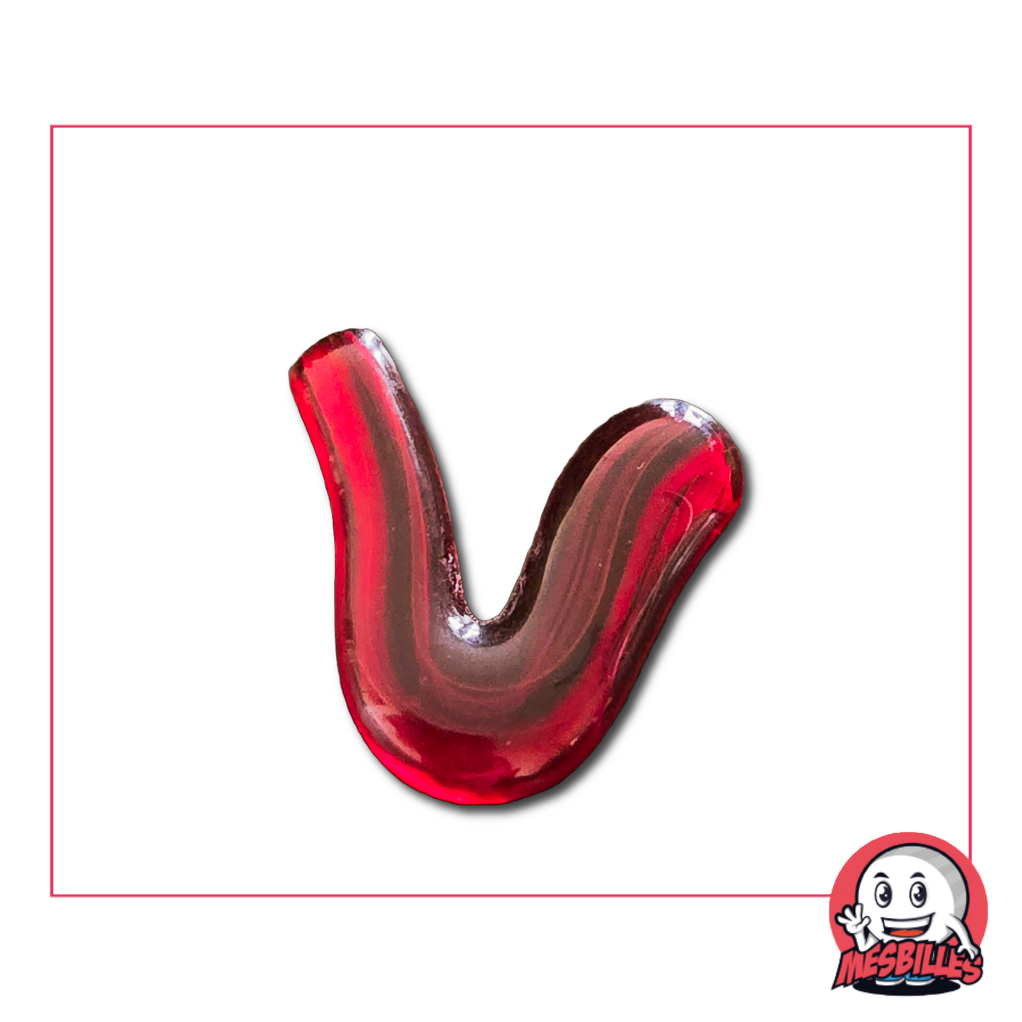 Biglia Piatta Virevolte rossa – Forma irregolare in vetro rosso vivo
