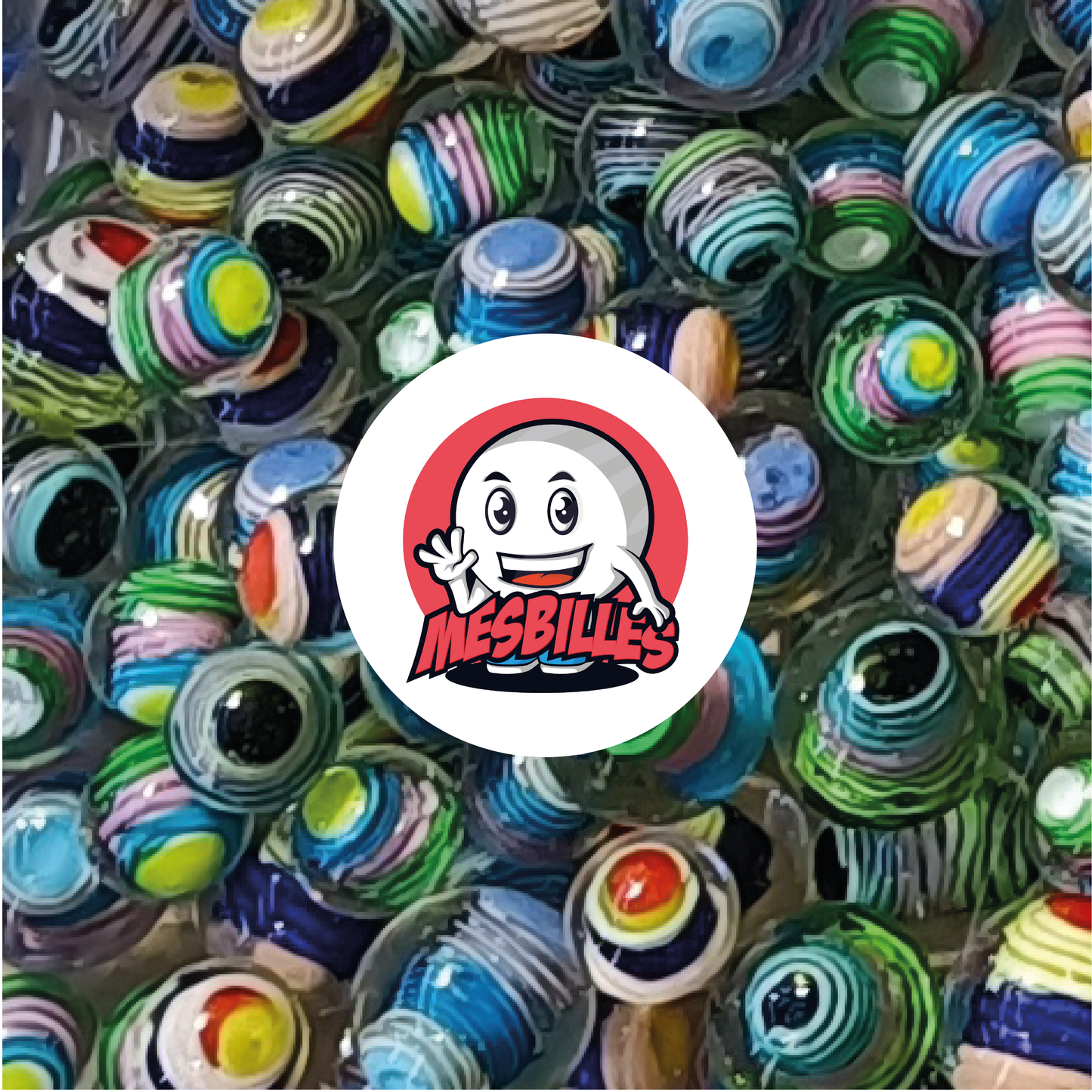 1 Bille Art Spiralo Bleu Clair 22 mm