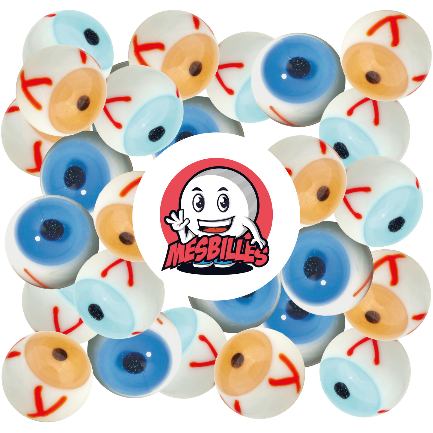 1 Bille Art Watching-You Bleu 20 mm