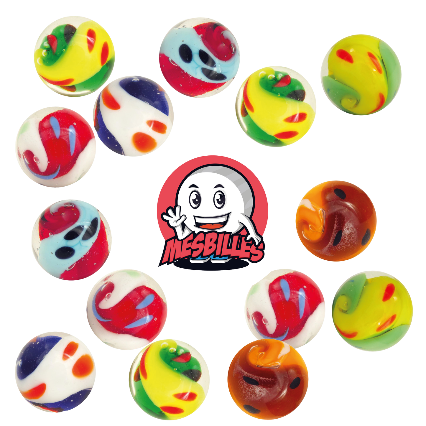 1 Bille Art Yin-Yang Orange 16 mm