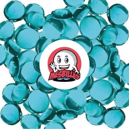 1 Bille Plate Loupe Bleu-Clair 18 mm