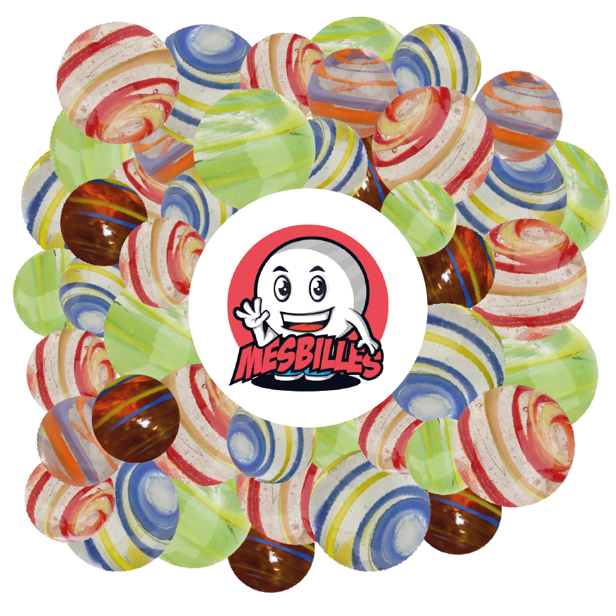 1 Bille Cyclone Vert et Bleu 35 mm KimPlay Collector