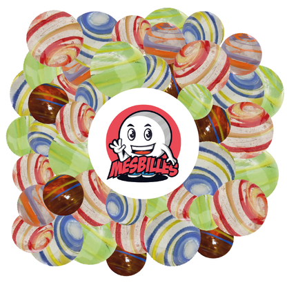 1 Bille Cyclone Vert et Bleu 35 mm KimPlay Collector