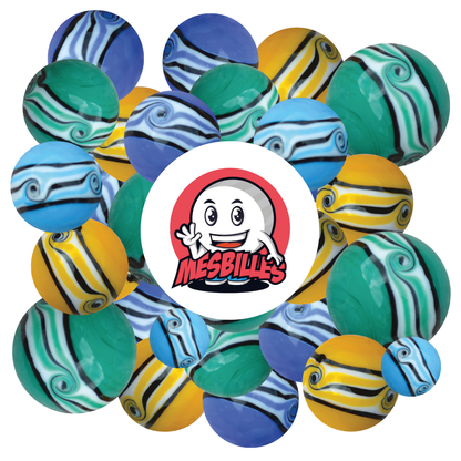 1 Bille Art Hawaï Bleu Clair 16 mm