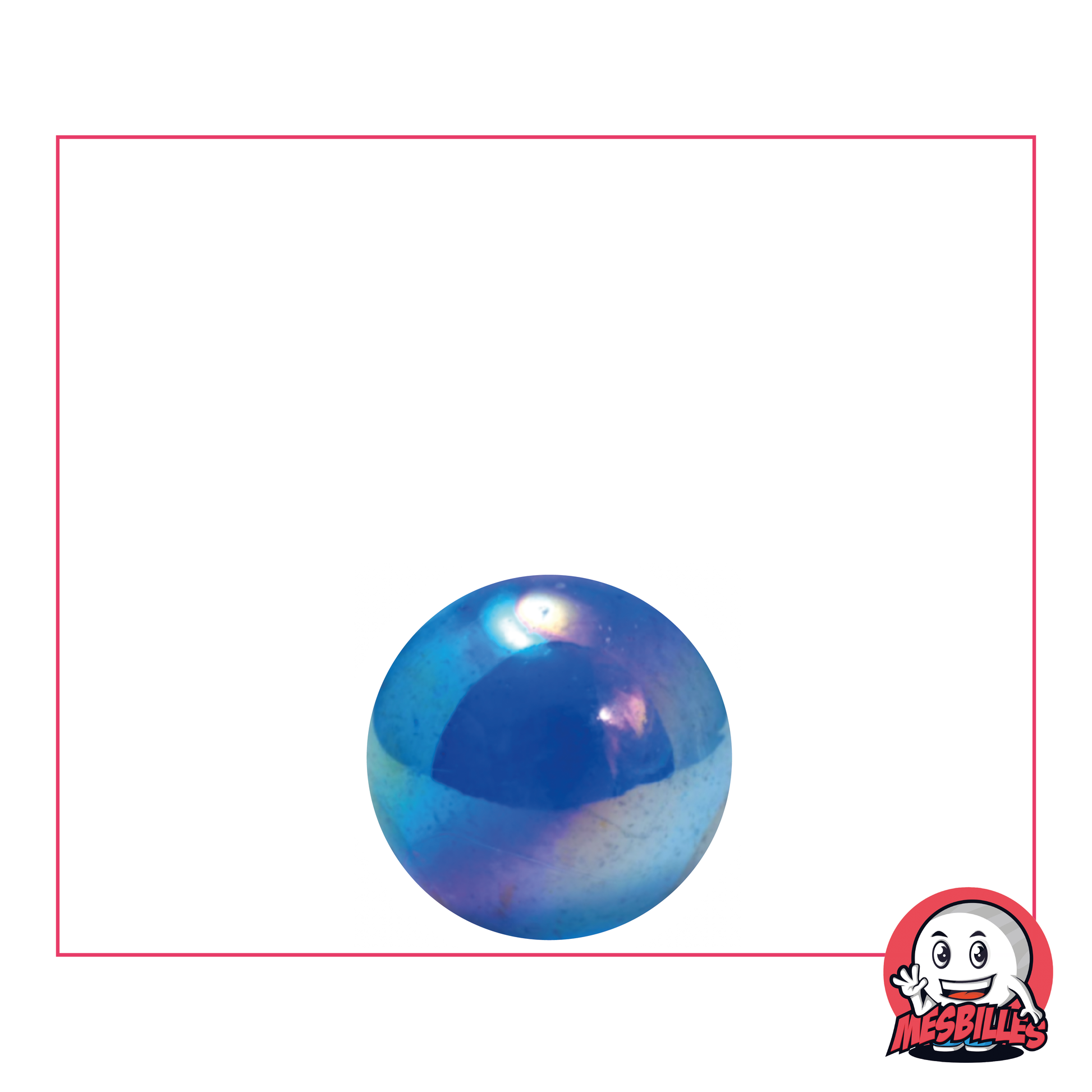 Bille Irisée 14 mm Bleu, la lumière au bout des doigts