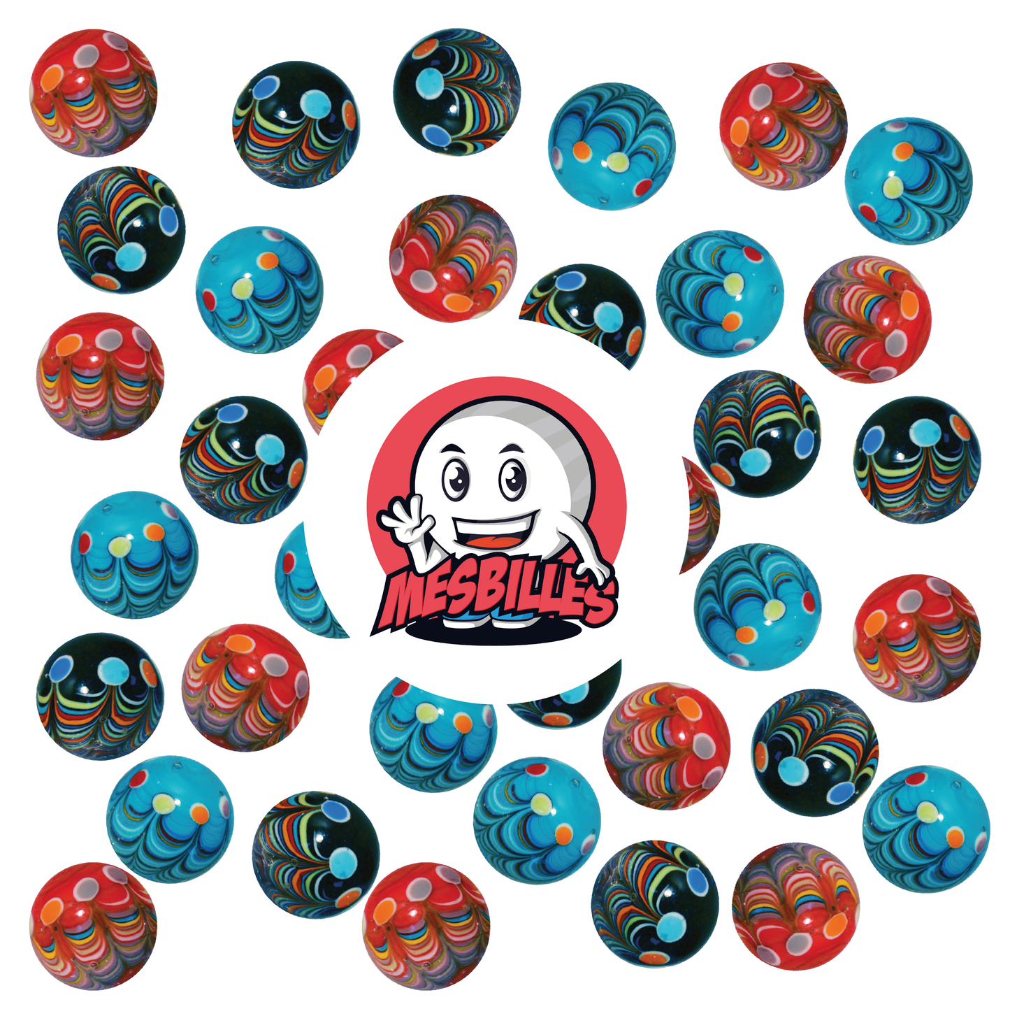 1 Bille Art Joker Rouge 22 mm