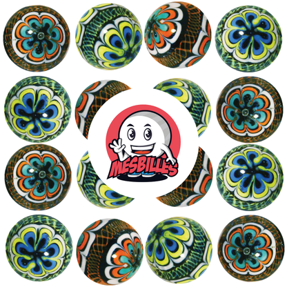 1 Bille Art Mandala Vert 22 mm