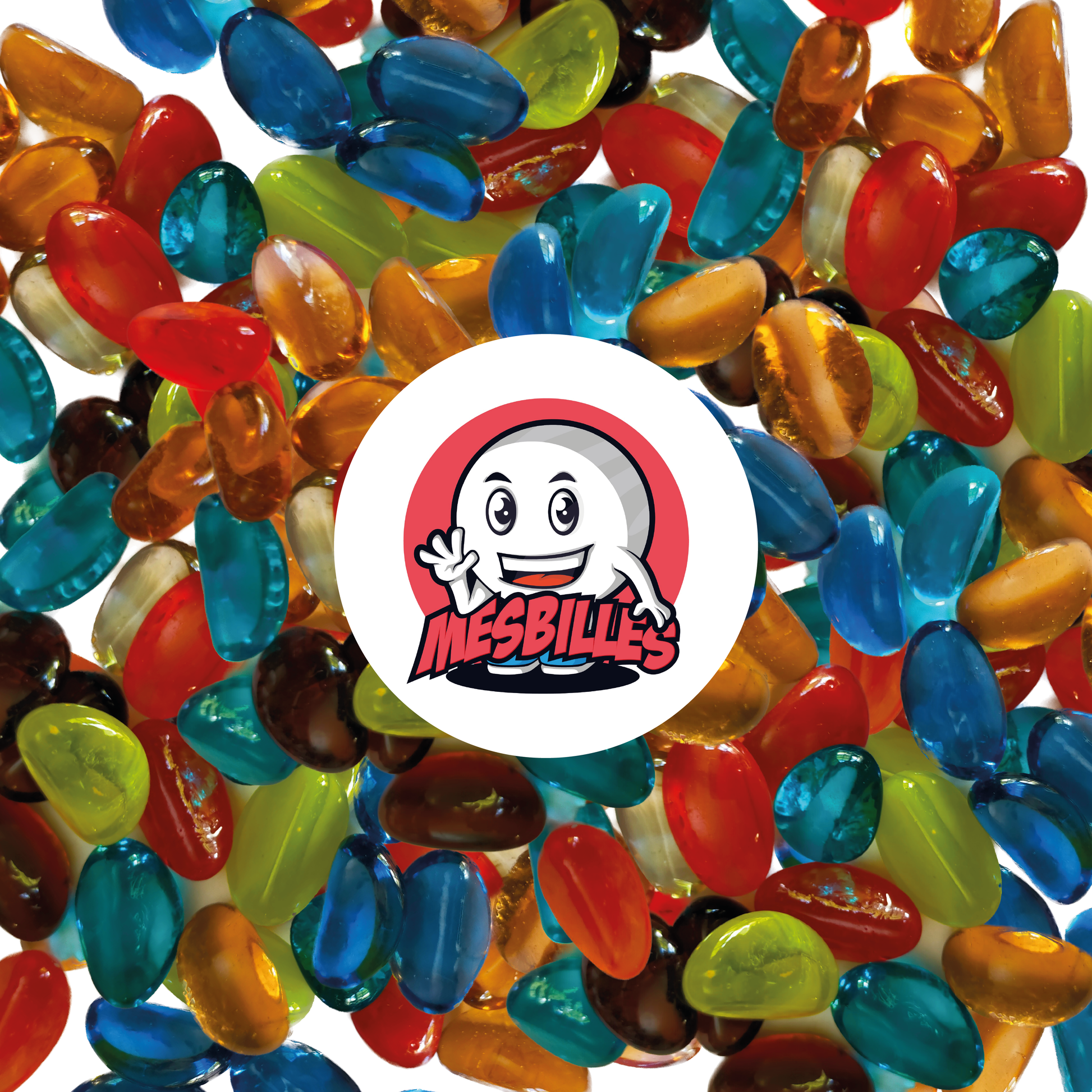 Biglie a forma di baccello in tutti i colori