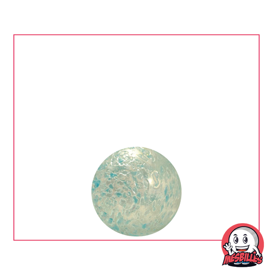 Biglia Pepita 14 mm vetro traslucido ricoperto di frammenti blu - MieiBiglie