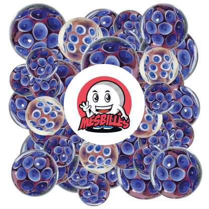 1 Bille Art Nénuphar Bleu 22 mm