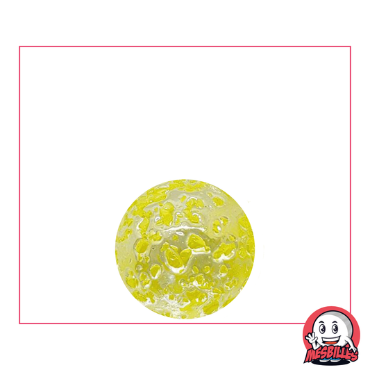Biglia Pepita 16 mm vetro traslucido frammenti gialli - MieiBiglie