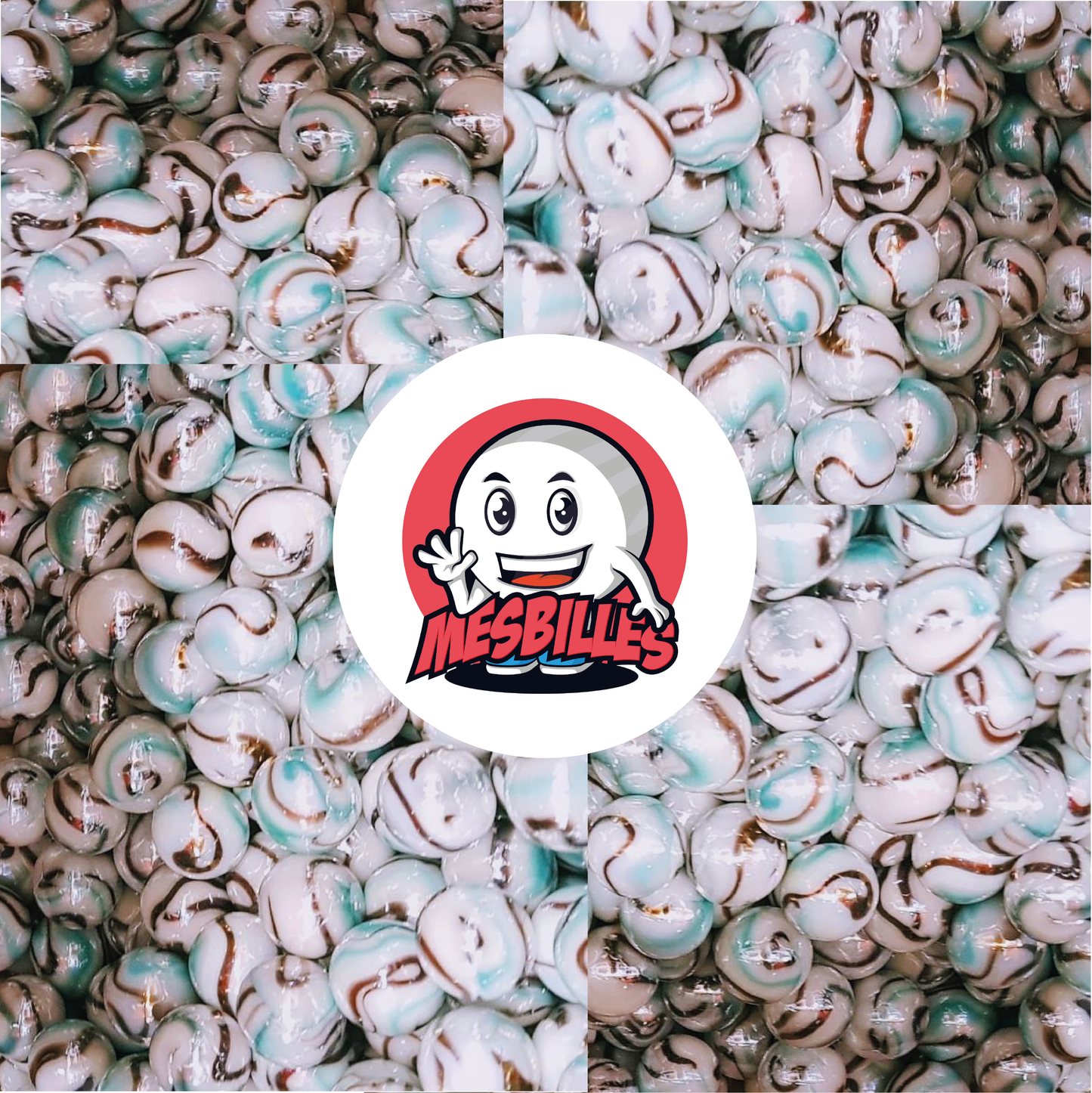 1 Bille Tigre Blanc 42 mm