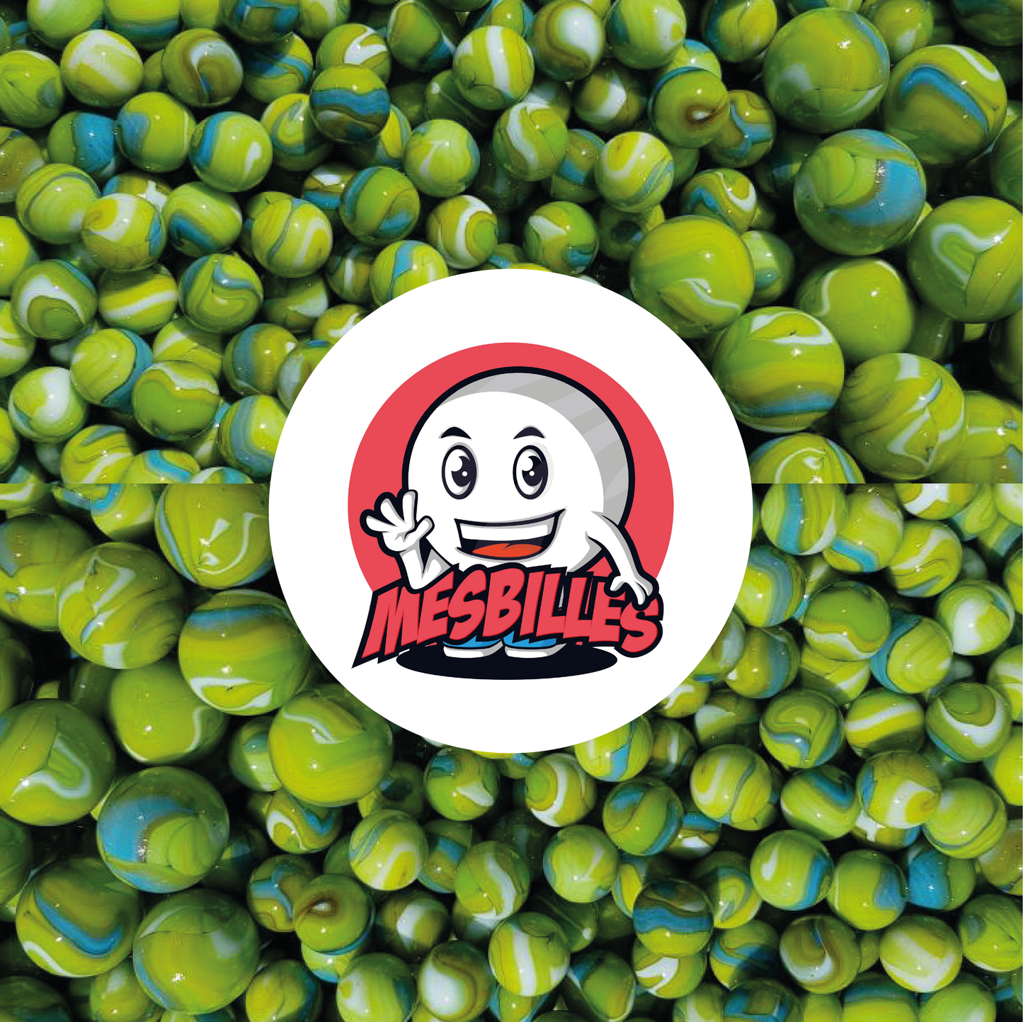 1 Bille Tigre Vert 25 mm