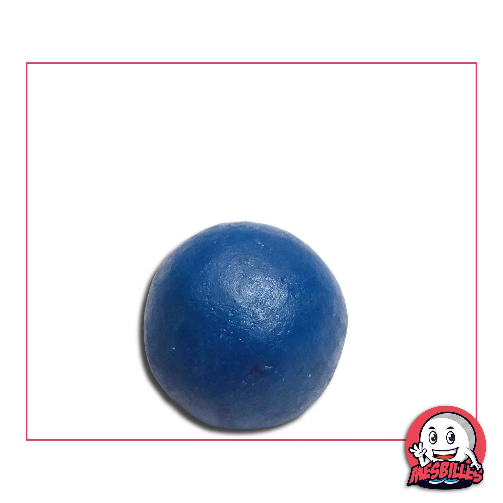 Bille en terre bleue 16 mm ; pièce artisanale française au style authentique et à la couleur vive
