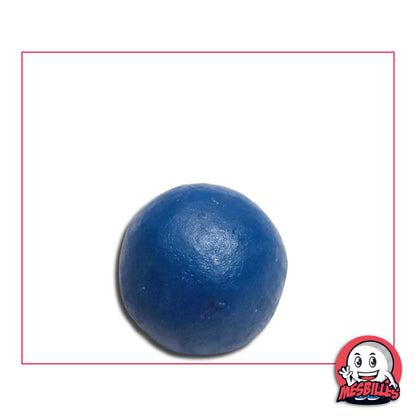 Bille en terre bleue 16 mm ; pièce artisanale française au style authentique et à la couleur vive