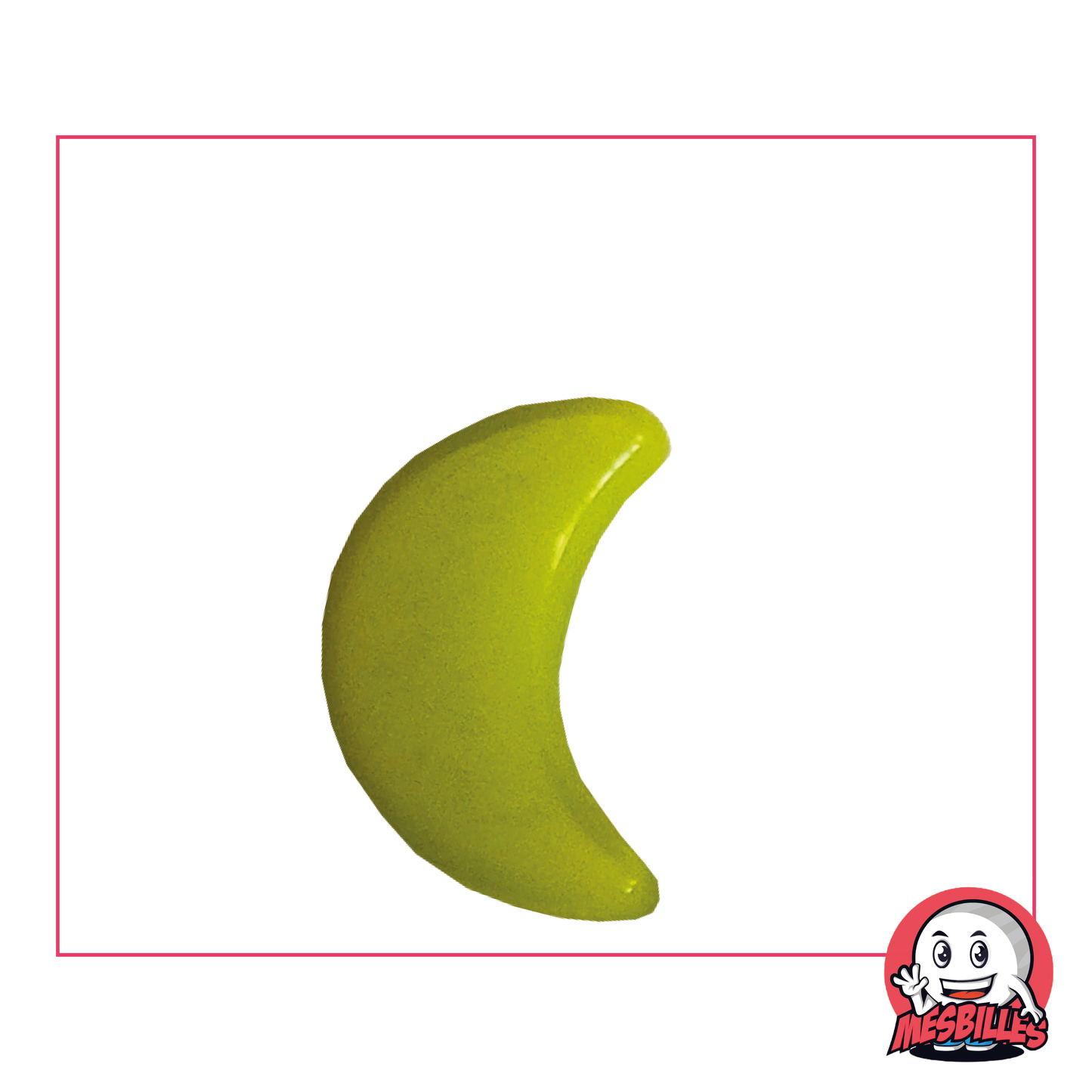 1 Bille Lune Perle Vert-Jaune Extra Plate