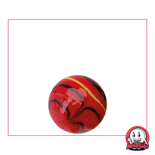 Biglia Kim'Play Spider Rossa in vetro opaco 16 mm - Fabbricazione artigianale MieiBiglie