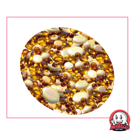 Billes Plates en verre ambrées, transparentes et opaques brillantes, 12mm-30mm